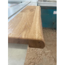 Eiche, Treppenstufe, Trittstufe, Holzstufe, Baumkante, vorne aufgedoppelt, Massivholz, 90x28x3/4,5cm